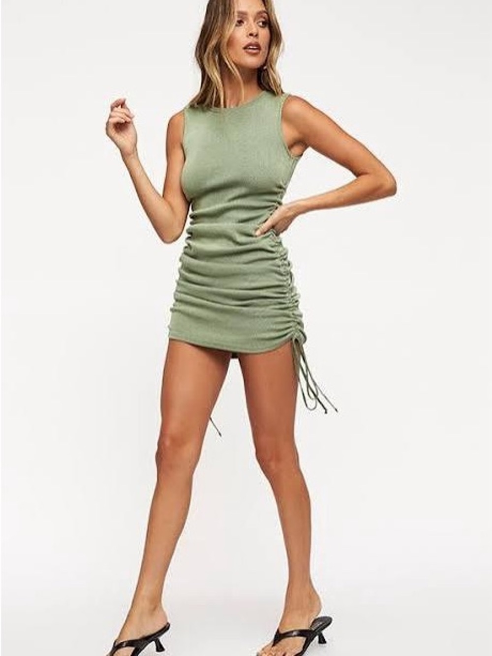 Lioness military minds mini dress Sage Green